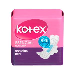 Kotex Esencial Nocturna con Alas. 10 Unidades